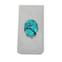 Native American Genuine Sterling Silver Turquoise Money Clip AX129782